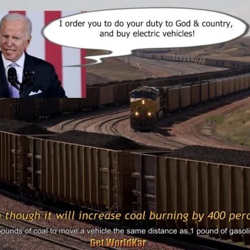 Biden’s EV marching orders, big bonus for coal industry!